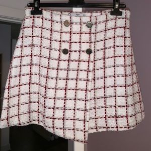 Mango Tweed Mini Skirt